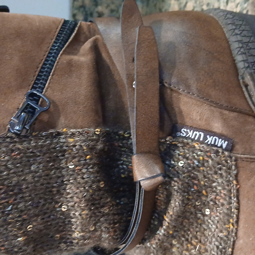 Muk Luks Women’s Sharon Mid Calf Boots Size 9 - Picture 5 of 7